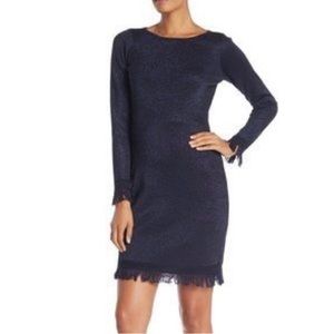 NWOT Nanette Lapore Sweater Dress with Fringe Detail
